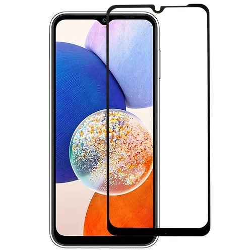 For Samsung Galaxy A15 5G Tempered Glass Electroplating Anti-Fingerprint Silk Printing Full Glue Screen Protector - 1