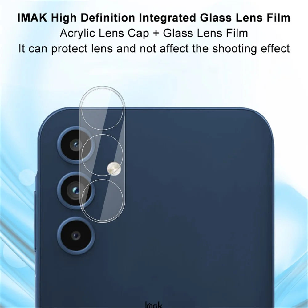 IMAK for Samsung Galaxy A15 5G Integrated Tempered Glass Lens Protector + Acrylic Lens Cap Camera Lens Film - 2