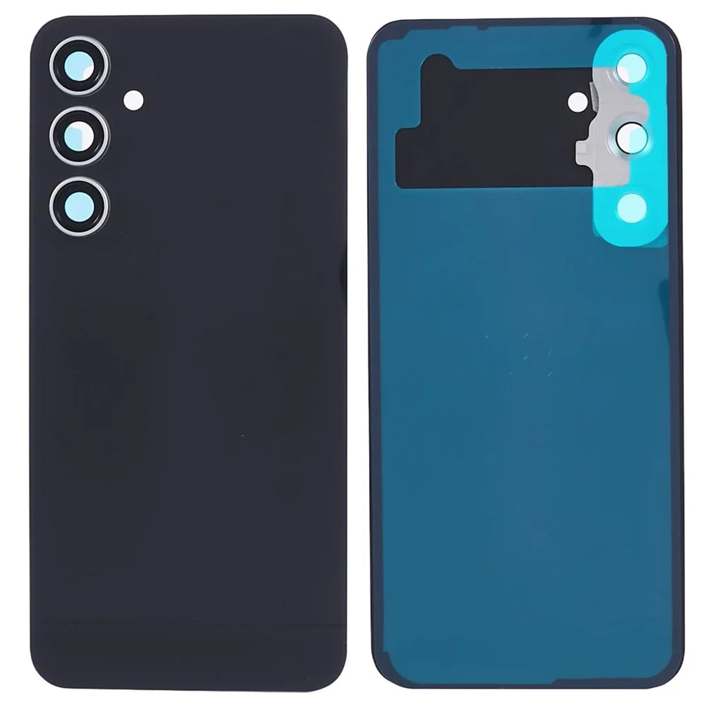 For Samsung Galaxy S23 FE S711 Battery Housing with Adhesive Sticker + Camera Lens Cover - Black - 1