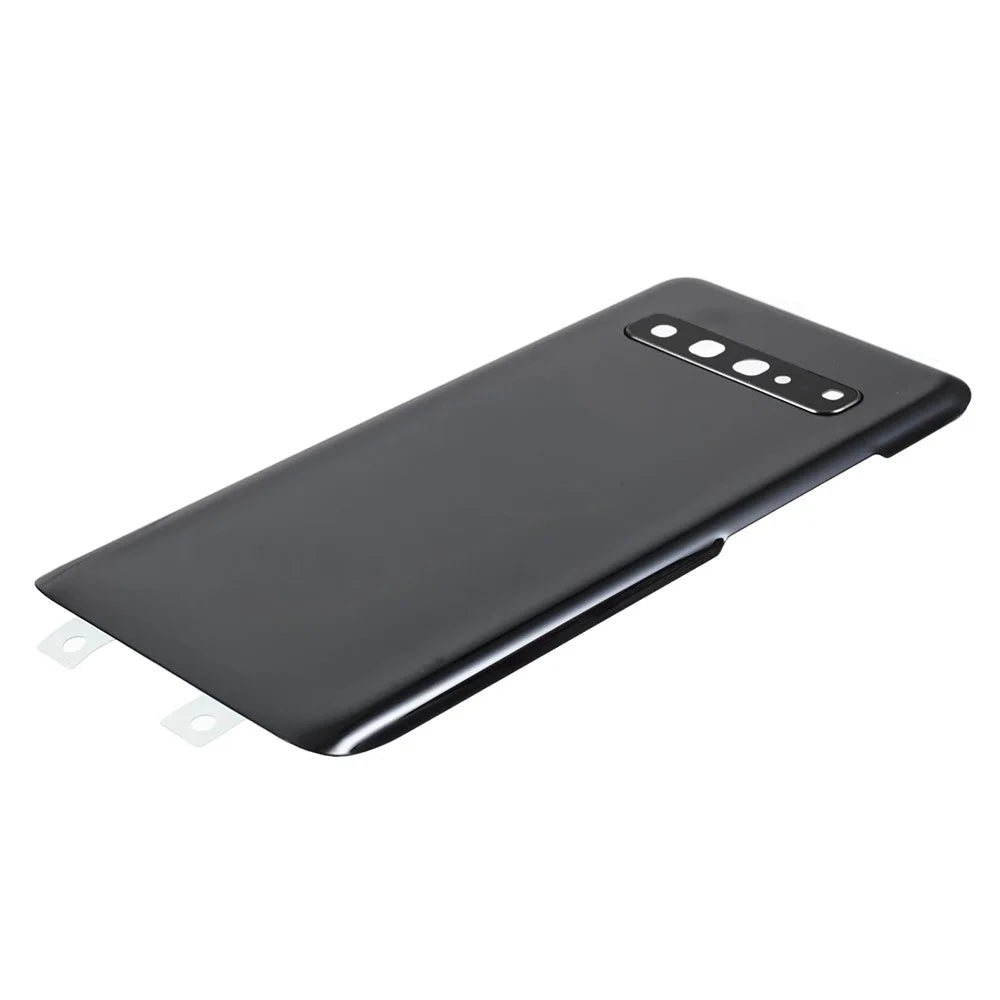For Samsung Galaxy S10 5G G977 Battery Housing with Adhesive Sticker + Camera Lens Cover - Black - 5