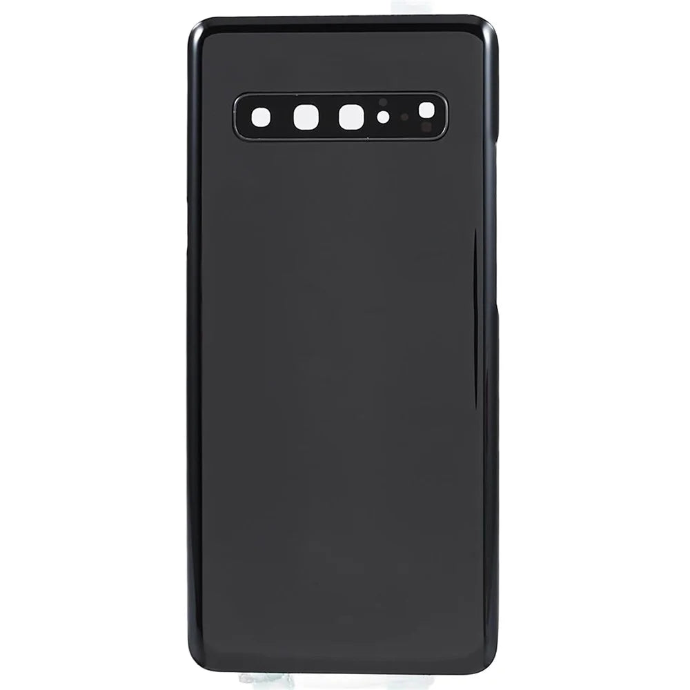 For Samsung Galaxy S10 5G G977 Battery Housing with Adhesive Sticker + Camera Lens Cover (without Logo) - Black - 2