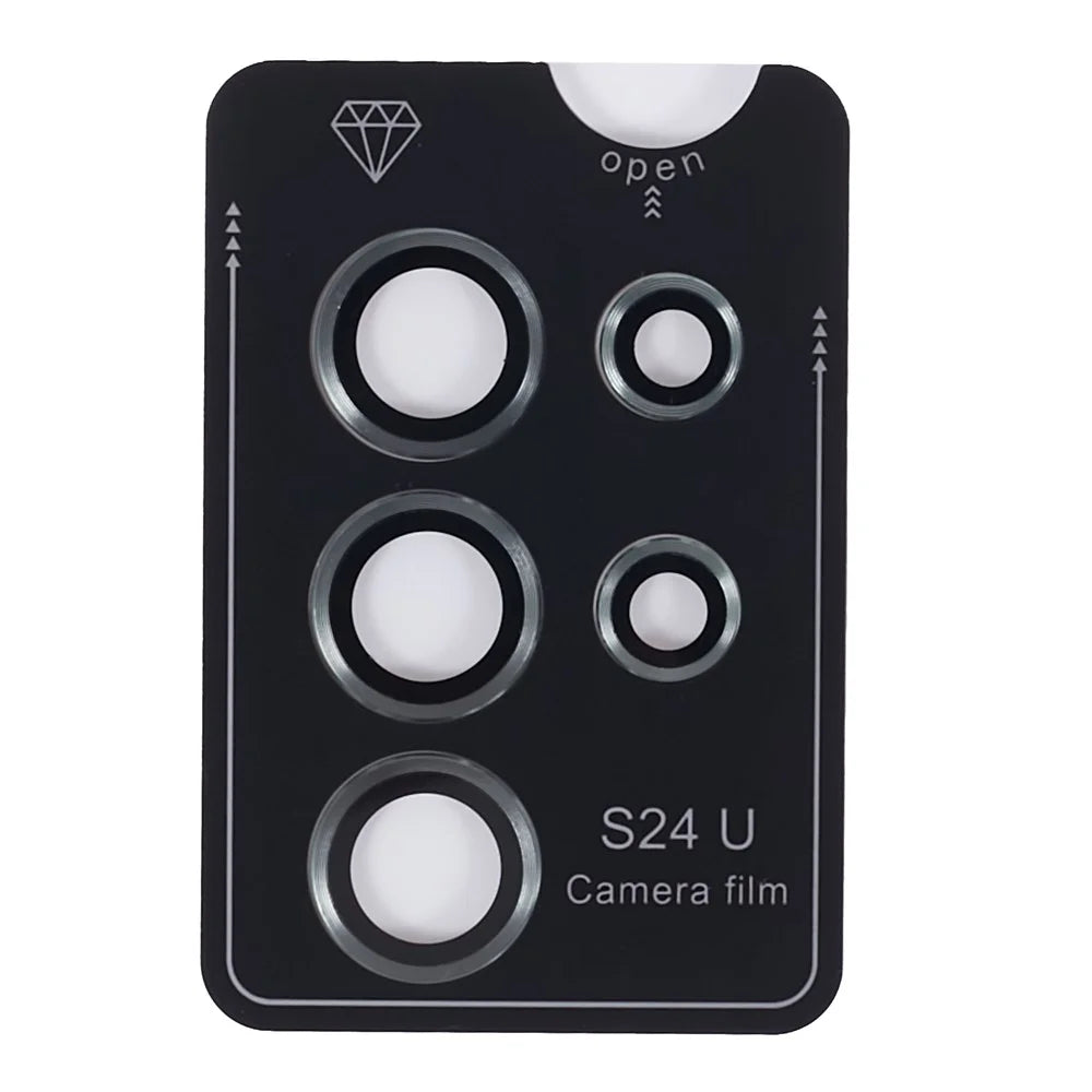 For Samsung Galaxy S24 Ultra Camera Lens Protector Set Electroplating Metal + Tempered Glass Individual Lens Film - Green - 2
