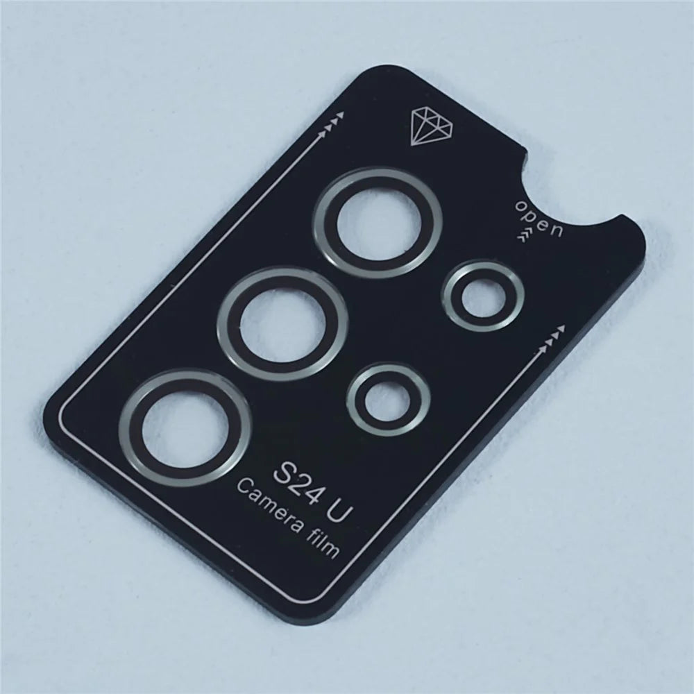For Samsung Galaxy S24 Ultra Camera Lens Protector Set Electroplating Metal + Tempered Glass Individual Lens Film - Green - 5