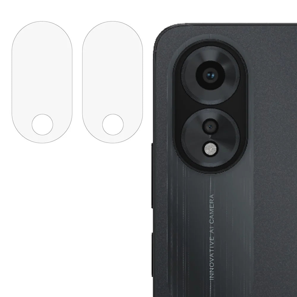 2Pcs Camera Lens Protector for Oppo A38 4G Anti-scratch Tempered Glass 2.5D Arc Edge Clear Lens Film - 1