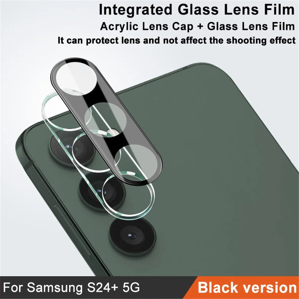 IMAK For Samsung Galaxy S24+ Camera Lens Protector HD Clear Tempered Glass Lens Film + Acrylic Lens Cap (Black Version) - 2