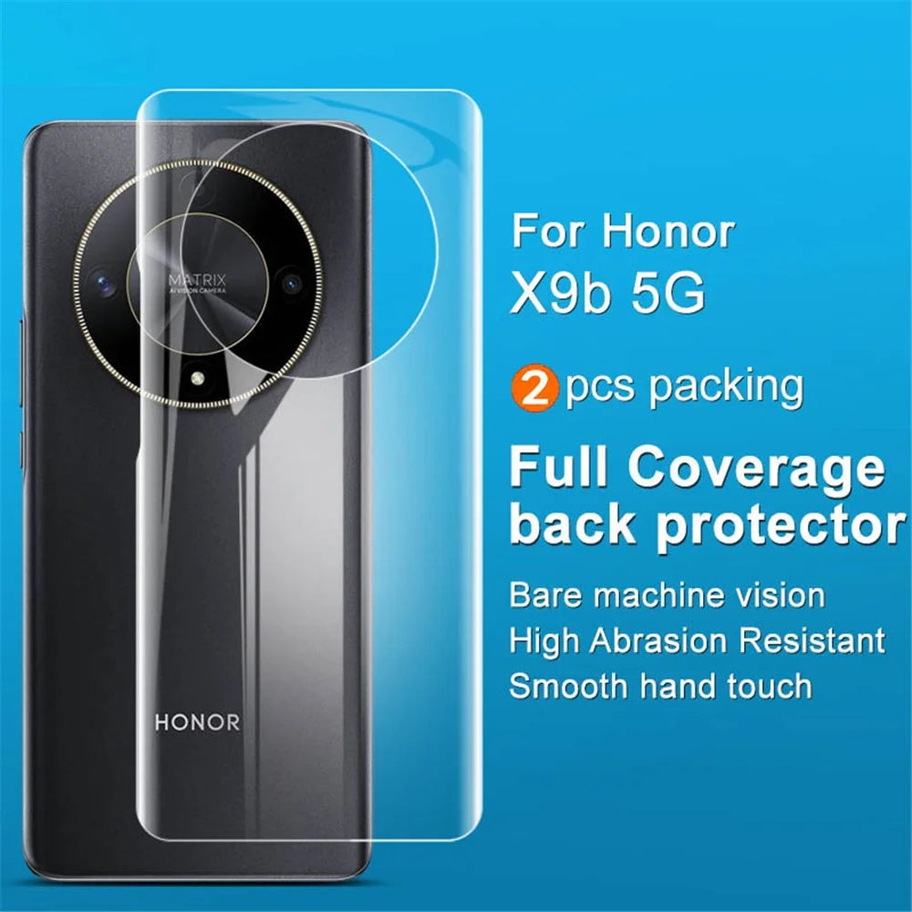 IMAK 2Pcs / Set Hydrogel Film III for Honor X9b 5G / Magic6 Lite 5G / X50 5G Phone Back Protector Abrasion Resistant TPU Back Film - 2