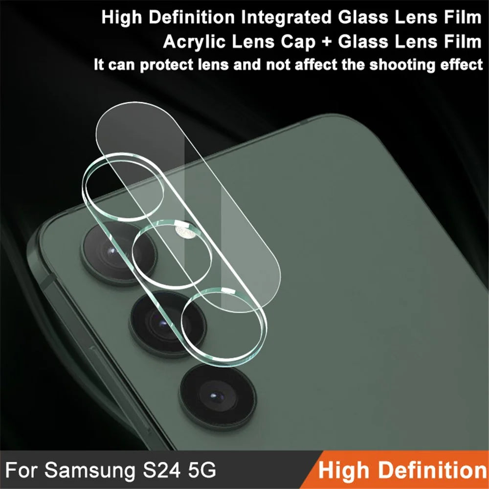 IMAK for Samsung Galaxy S24 Camera Lens Protector Tempered Glass + Acrylic Lens Cap Integrated Lens Film - 2