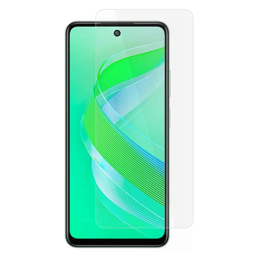 For Infinix Smart 8 4G Screen Protector Bubble Free 0.3mm Arc Edge Tempered Glass Film - 1