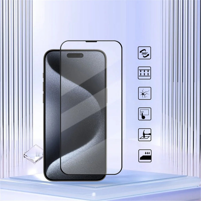 For iPhone 15 Plus 0-Shape Bendable Anti-Static Ultra Clear Full Screen Protector - 3
