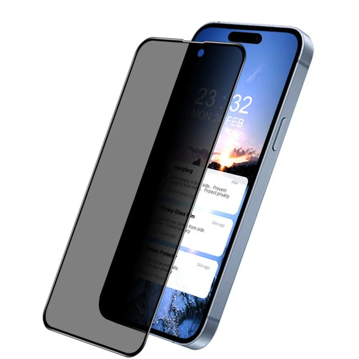 IMAK For iPhone 15 Tempered Glass Film Anti-spy Anti-fingerprint Screen Protector - 4