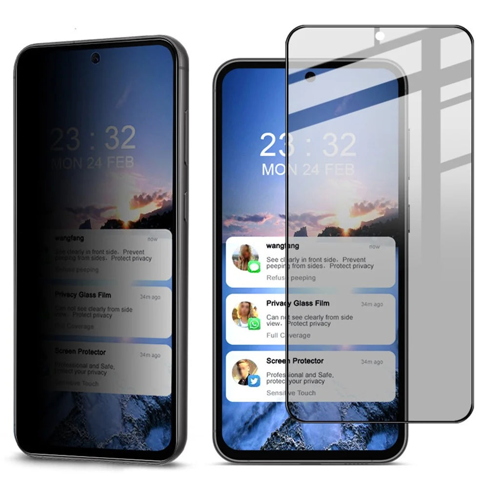 IMAK For Samsung Galaxy S23 FE Anti-Spy Full Screen Protector Full Glue Tempered Glass Film - 2