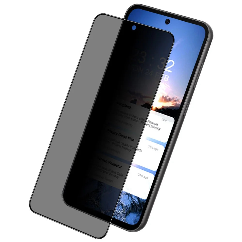 IMAK For Samsung Galaxy S23 FE Anti-Spy Full Screen Protector Full Glue Tempered Glass Film - 4