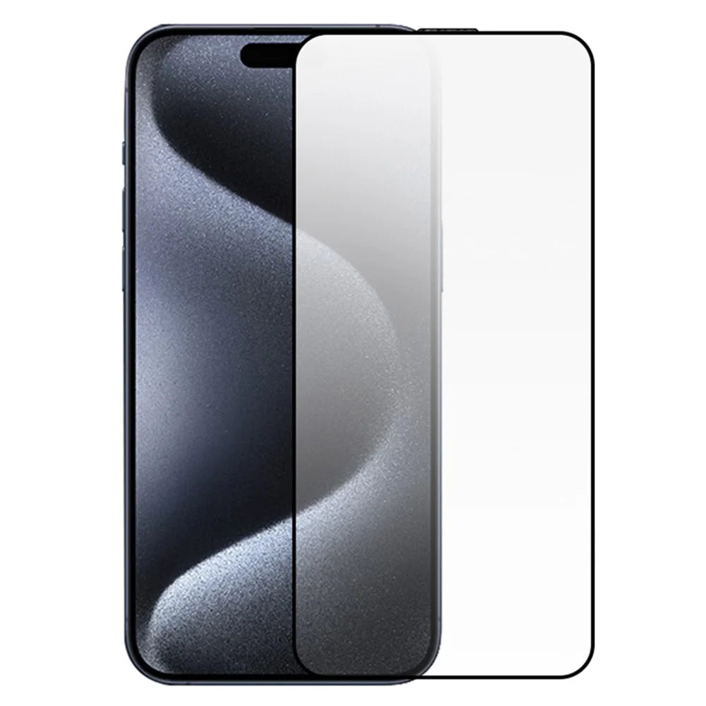 RURIHAI For iPhone 15 Pro Screen Protector 3D Full Cover High Aluminium-silicon Glass Screen Film with Anti-Dust Net - 1