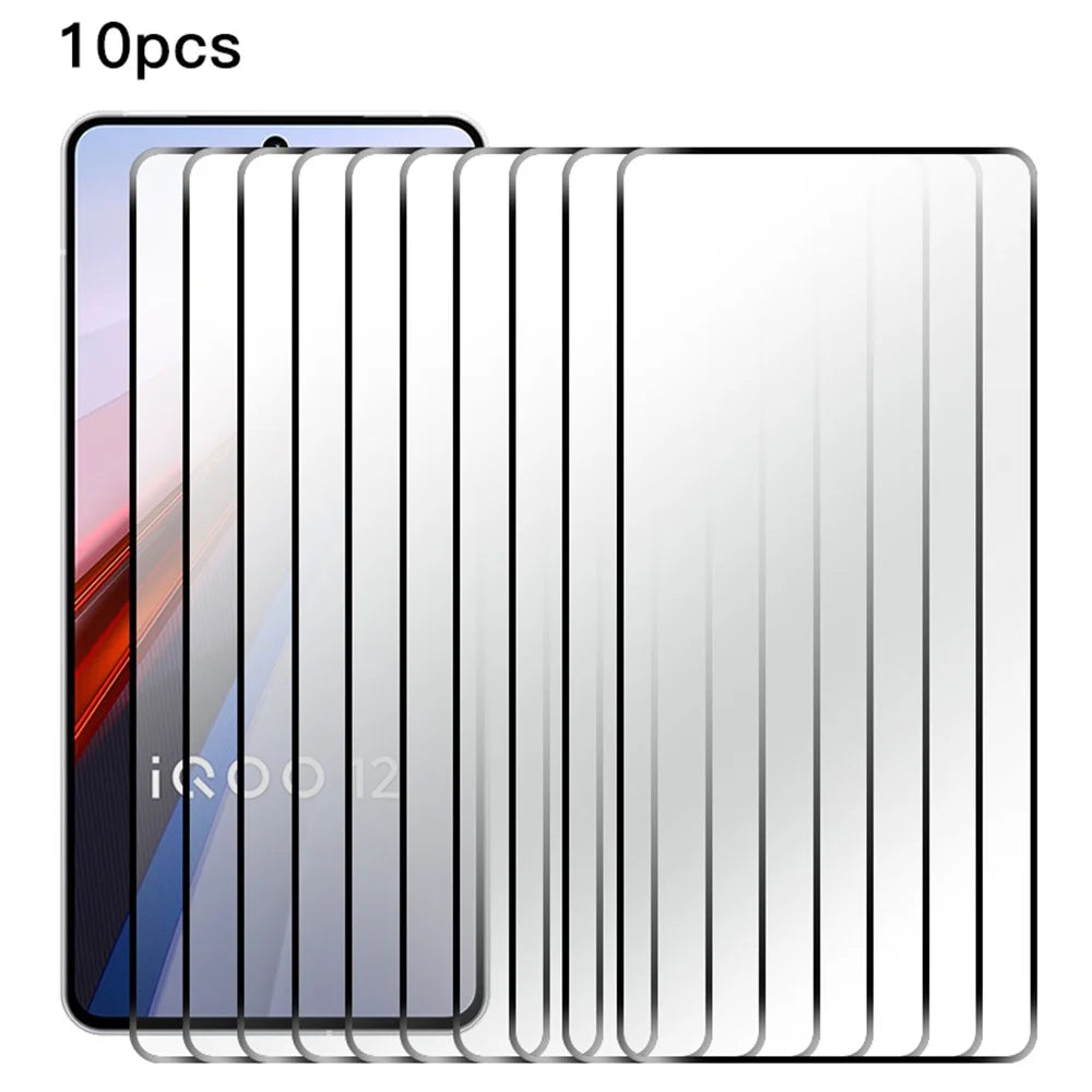 RURIHAI 10Pcs For vivo iQOO 12 5G 2.5D 0.26mm Screen Protector Explosion-proof HD Clear Film - 1