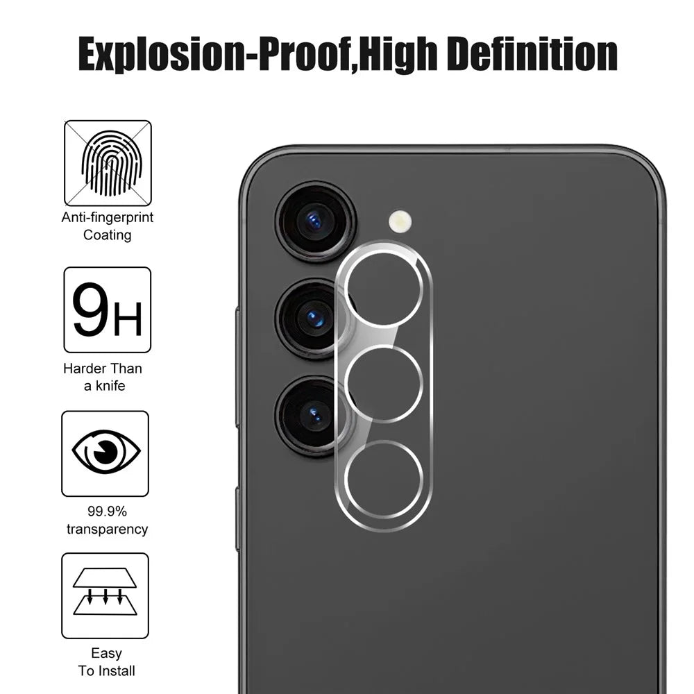 For Samsung Galaxy S24+ Tempered Glass Camera Lens Film HD Clear Lens Protector - 3