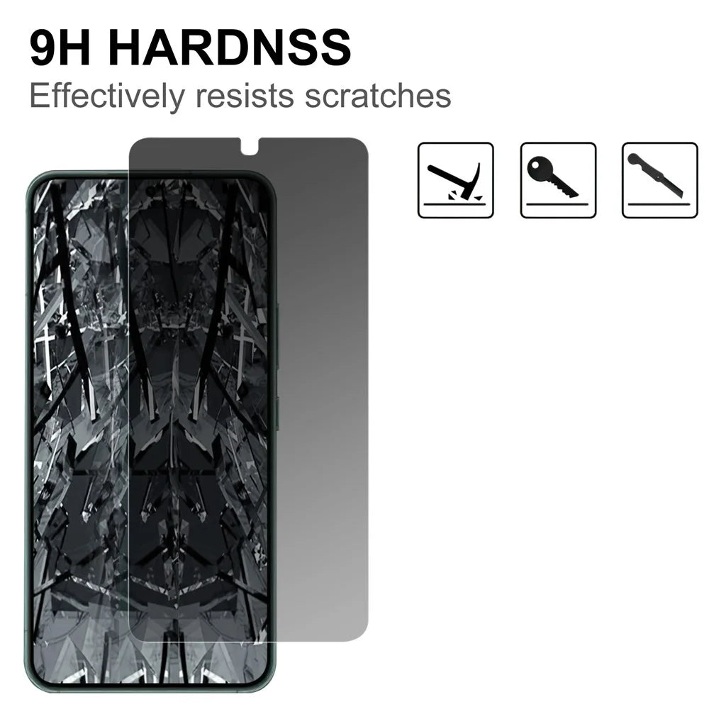 For Samsung Galaxy S24 Anti-spy Screen Protector 2.5D Arc Edge Tempered Glass Film - 3