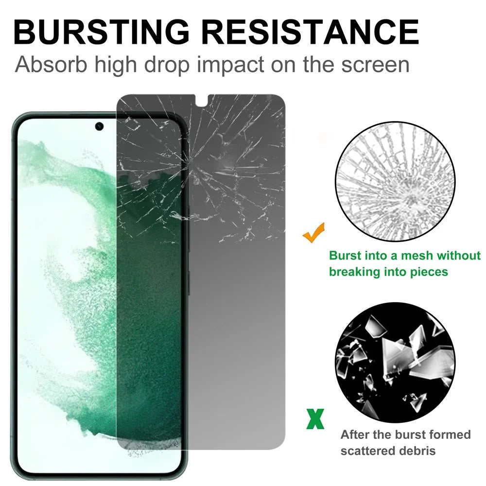 For Samsung Galaxy S24 Anti-spy Screen Protector 2.5D Arc Edge Tempered Glass Film - 4