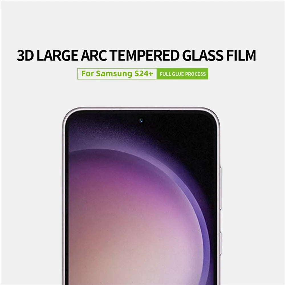 PINWUYO JK 3D Curved Tempered Glass Film-2 for Samsung Galaxy S24+ Full Glue HD Clear Screen Protector - 3