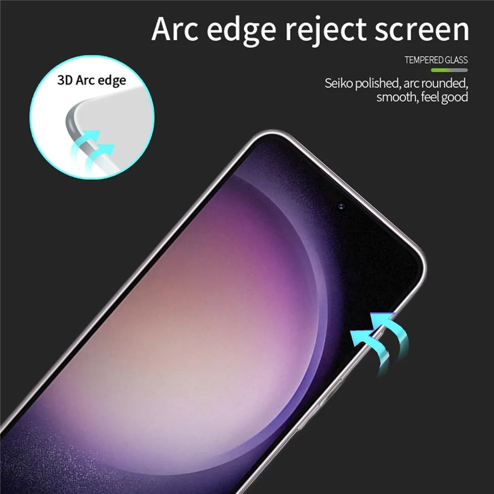 PINWUYO JK 3D Curved Tempered Glass Film-2 for Samsung Galaxy S24 Anti-fingerprint Full Glue Screen Protector - 6