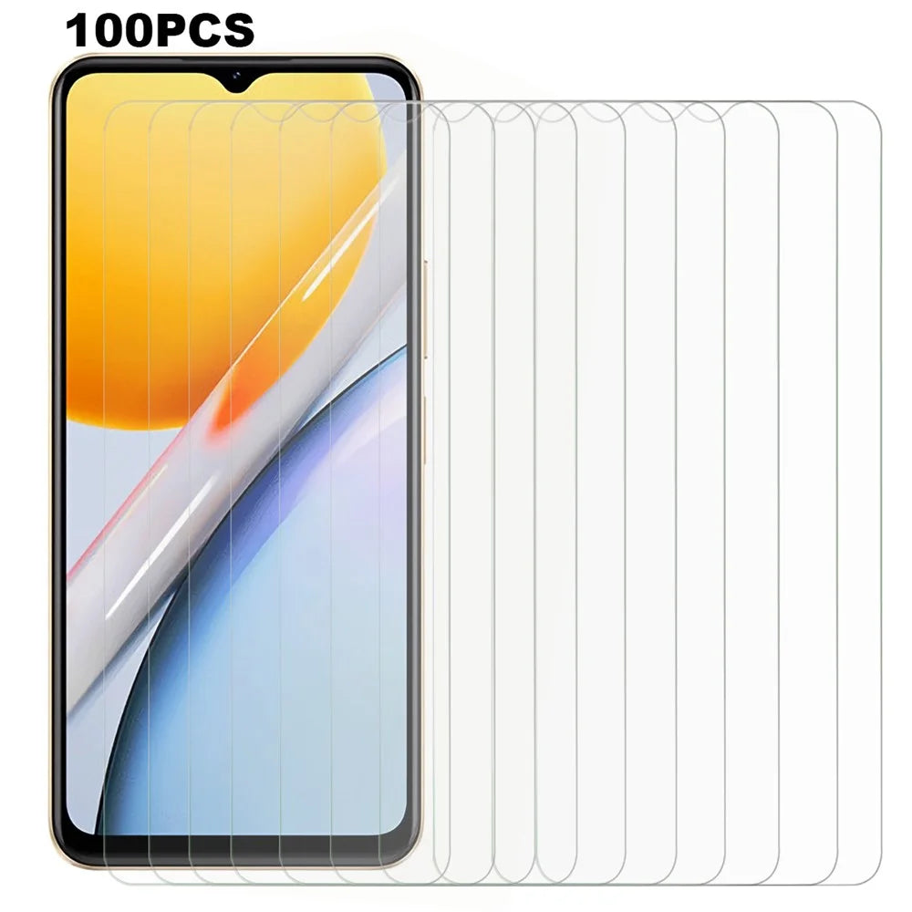100Pcs for vivo Y36i 5G Screen Protector Tempered Glass Sensitive Touch Film (No Package, with Wipes Set, Dust-absorber, Guide Sticker) - 1