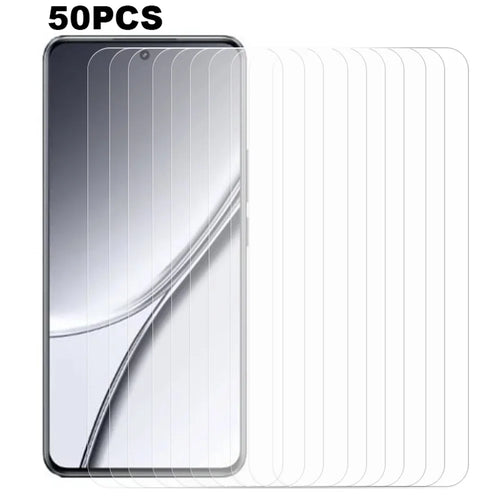 50Pcs for Realme GT5 Pro 5G Tempered Glass Ultra Clear Phone Screen Protector (No Package, with Wipes Set, Dust-absorber, Guide Sticker) - 1