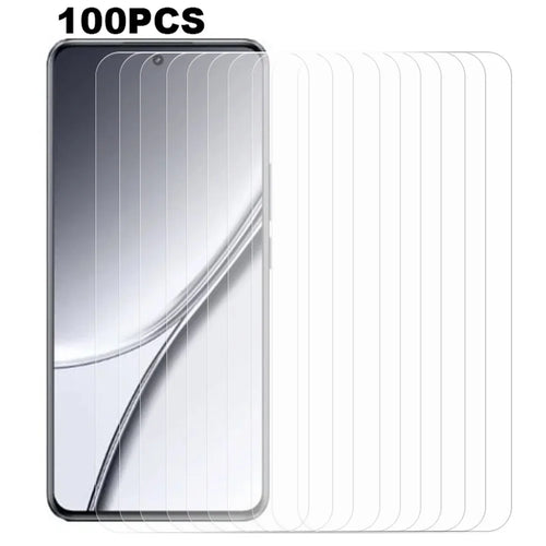 100Pcs for Realme GT5 Pro 5G Screen Protector Ultra Clear Tempered Glass Screen Film (No Package, with Wipes Set, Dust-absorber, Guide Sticker) - 1