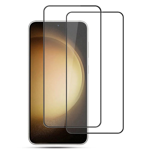 AMORUS 2Pcs For Samsung Galaxy S25+ / S24+ Phone Screen Protector 9H Tempered Glass Silk Printing Film - Black - 1