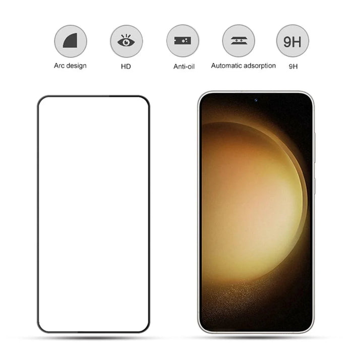 MOCOLO For Samsung Galaxy S25+ / S24+ Silk Printing Tempered Glass HD Clear Screen Protector - Black - 2
