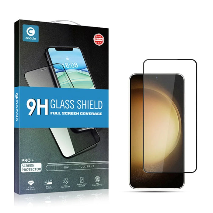 MOCOLO For Samsung Galaxy S25+ / S24+ Silk Printing Tempered Glass HD Clear Screen Protector - Black - 7