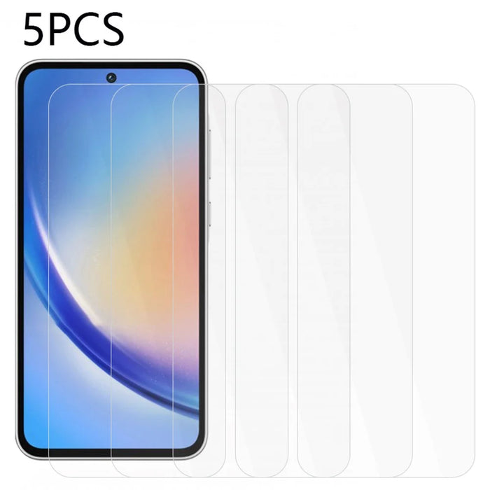 5PCS Screen Protector for Samsung Galaxy A35 5G , 2.5D 0.3mm Tempered Glass  Scratch Resistant Film - 1