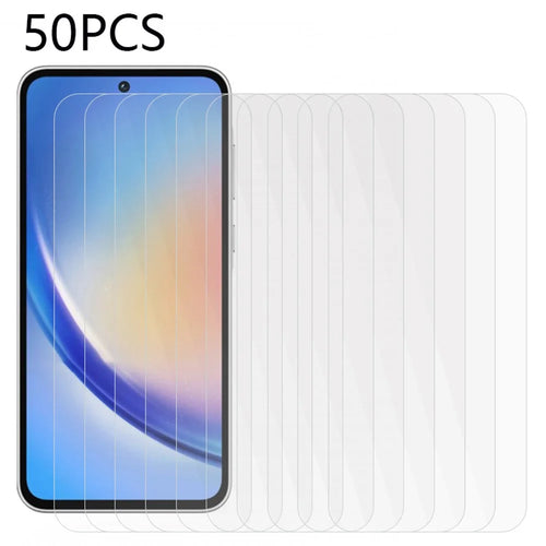 50PCS For Samsung Galaxy A35 5G Tempered Glass Screen Protector 2.5D 0.3mm High Clarity Film - 1
