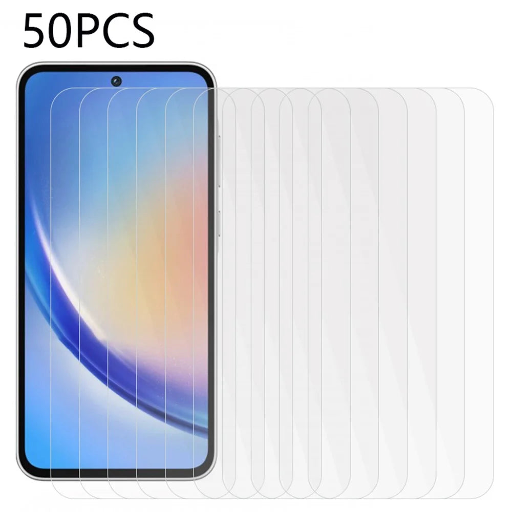 50PCS For Samsung Galaxy A35 5G Tempered Glass Screen Protector 2.5D 0.3mm High Clarity Film - 1