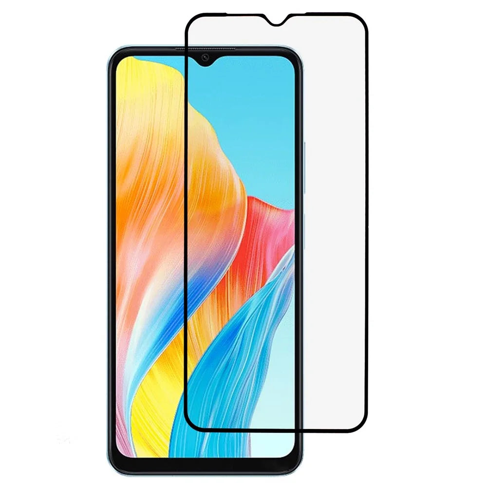 For Oppo A18 4G Tempered Glass Film HD Clear Silk Printing Screen Protector - 1