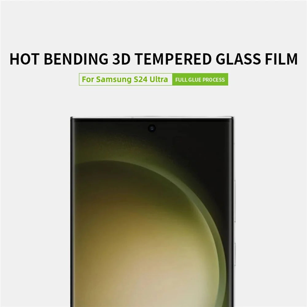 PINWUYO For Samsung Galaxy S24 Ultra Screen Protector Full Glue 3D Hot Bending Tempered Glass Film - 3