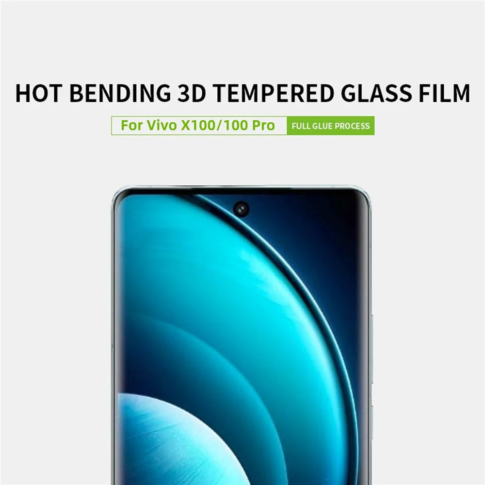 PINWUYO For vivo X100 5G / X100 Pro 5G Tempered Glass Screen Protector 3D Hot Bending HD Clear Film - 3