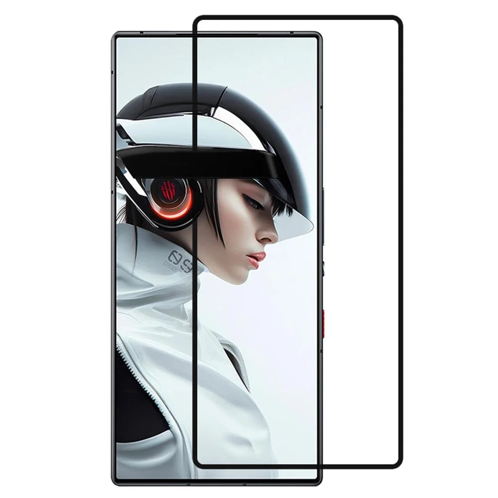 For ZTE nubia Red Magic 9 Pro 5G / 9 Pro+ 5G Tempered Glass Electroplating Anti-Fingerprint Silk Printing Full Glue Screen Protector - 1