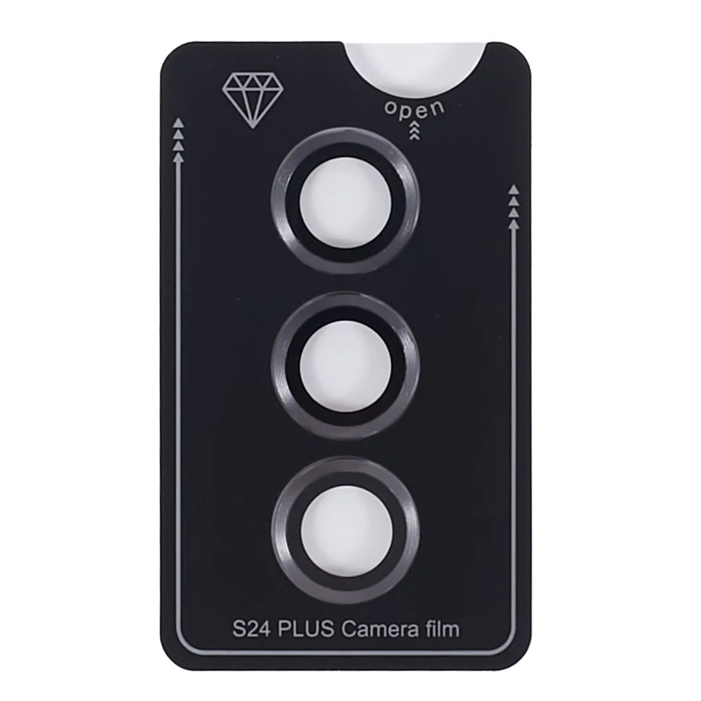 For Samsung Galaxy S24+ 1 Set Camera Lens Protector Metal + Tempered Glass Film - Silver - 1