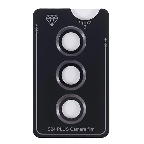 For Samsung Galaxy S24+ 1 Set Camera Lens Protector Metal + Tempered Glass Film - Silver - 1