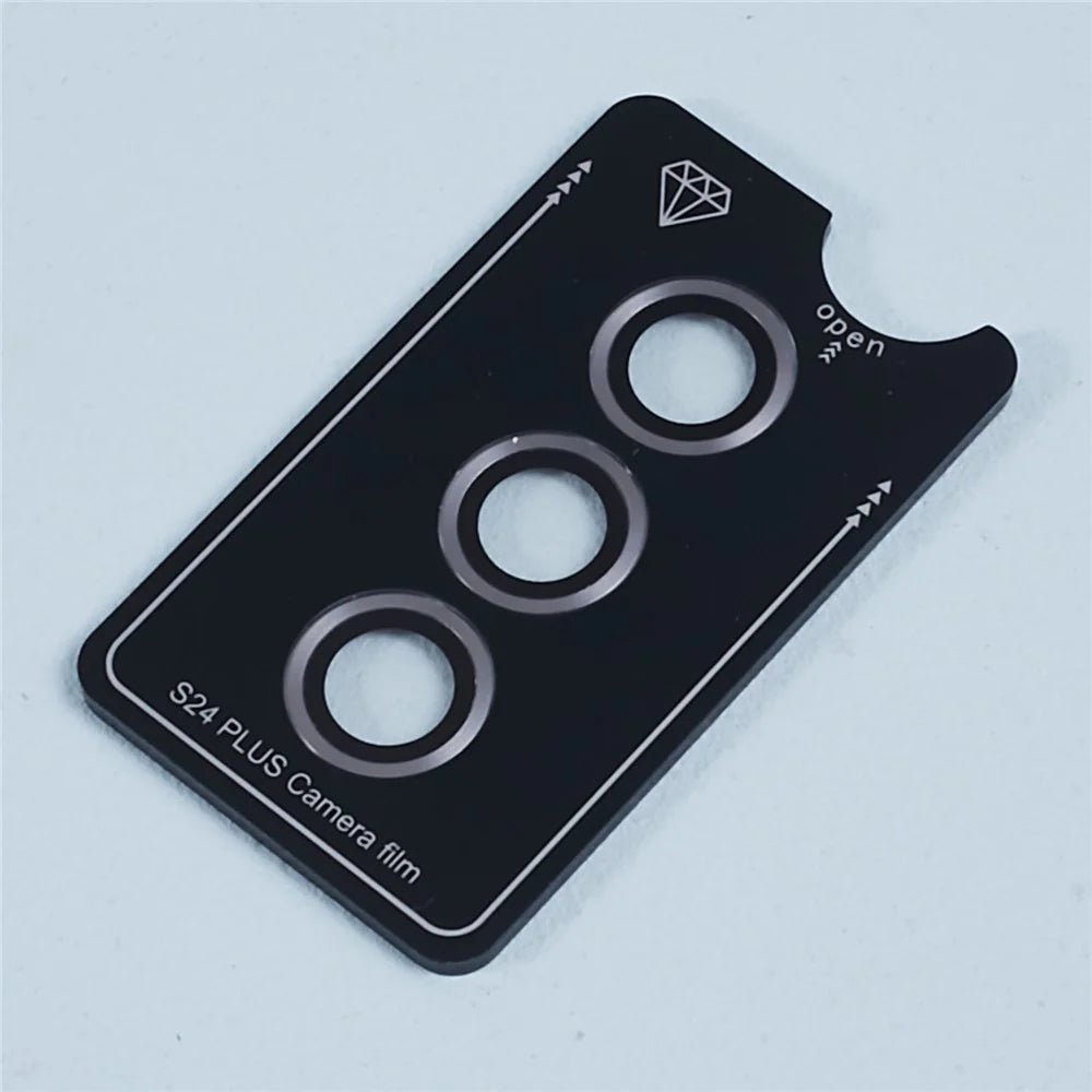 For Samsung Galaxy S24+ 1 Set Camera Lens Protector Metal + Tempered Glass Film - Silver - 4