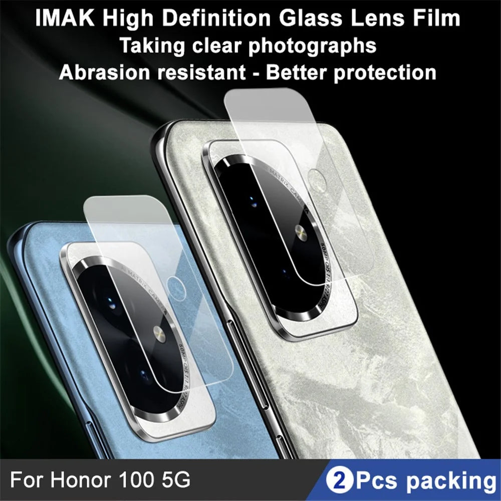 IMAK 2Pcs / Set For Honor 100 5G Camera Lens Protector Tempered Glass Ultra HD Lens Film - 4
