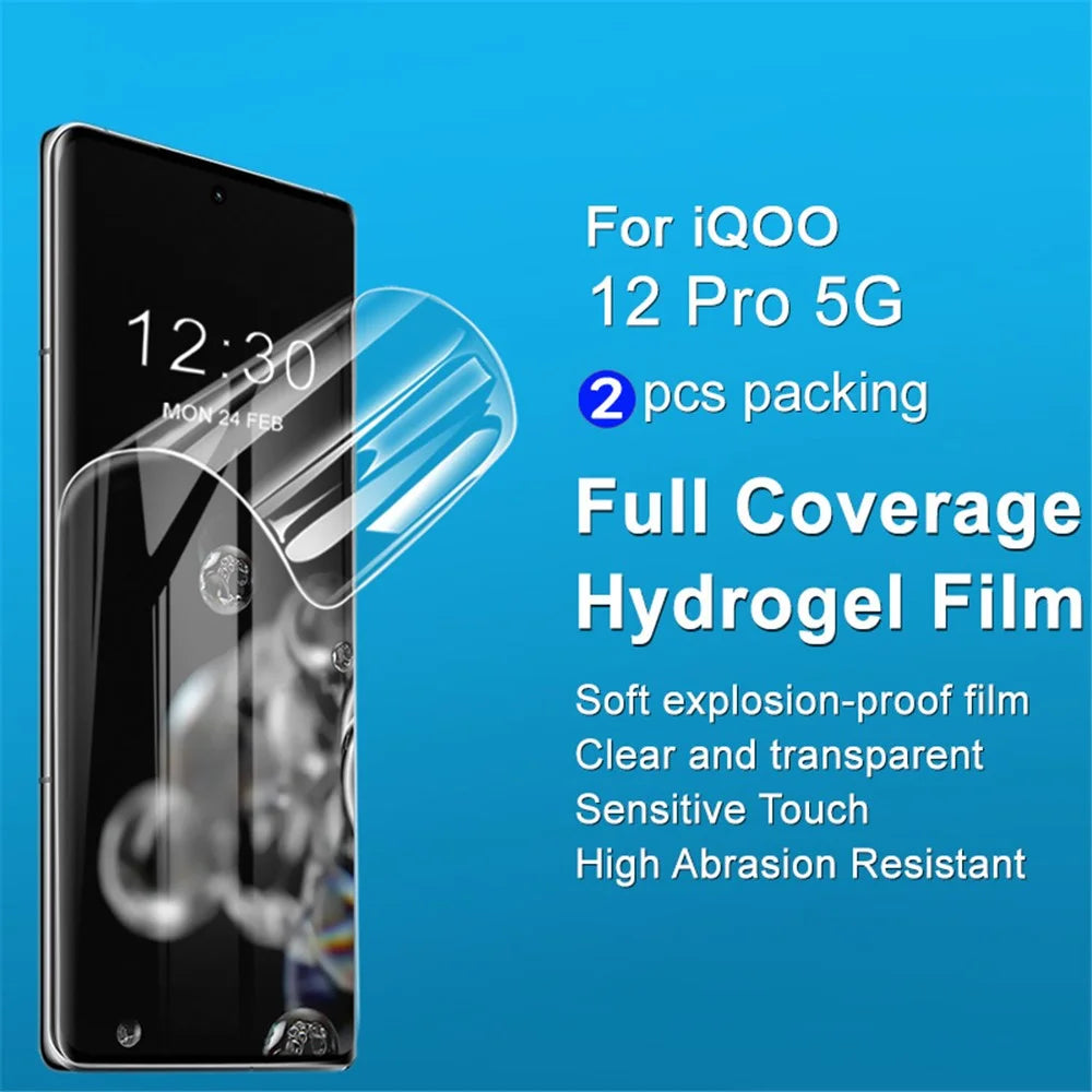 IMAK 2Pcs / Set Hydrogel Film III for vivo iQOO 12 Pro 5G TPU Screen Protector Touch Sensitive Flexible Film - 4