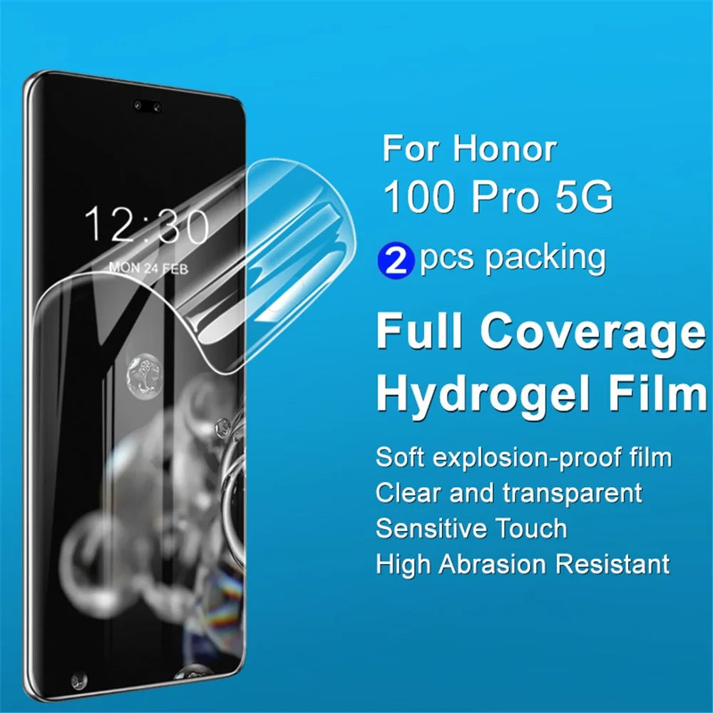 IMAK 2Pcs / Set Hydrogel Film III for Honor 100 Pro 5G Screen Protector Soft TPU HD Clarity Film - 4