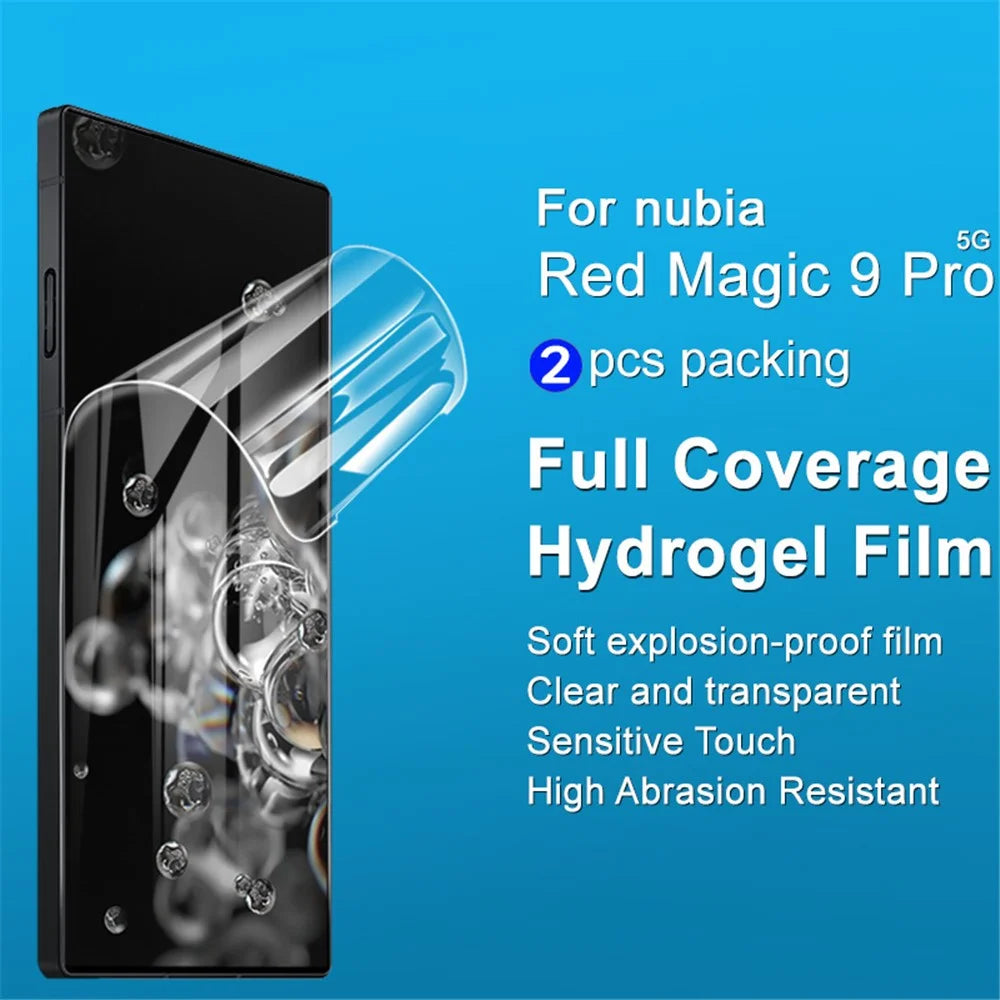 IMAK 2Pcs / Set Hydrogel Film III for ZTE nubia Red Magic 9 Pro 5G / 9 Pro+ 5G / 9S Pro 5G / 9S Pro+ 5G  Screen Protector Flexible TPU Film - 4