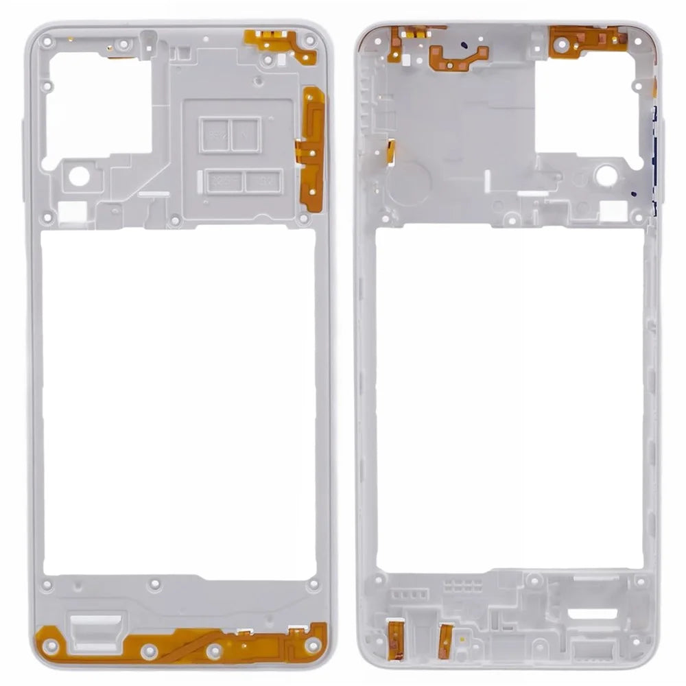 For Samsung Galaxy A22 4G (EU Version) Middle Plate Frame Mobile Phone Replacement Part (without Logo) - White - 1