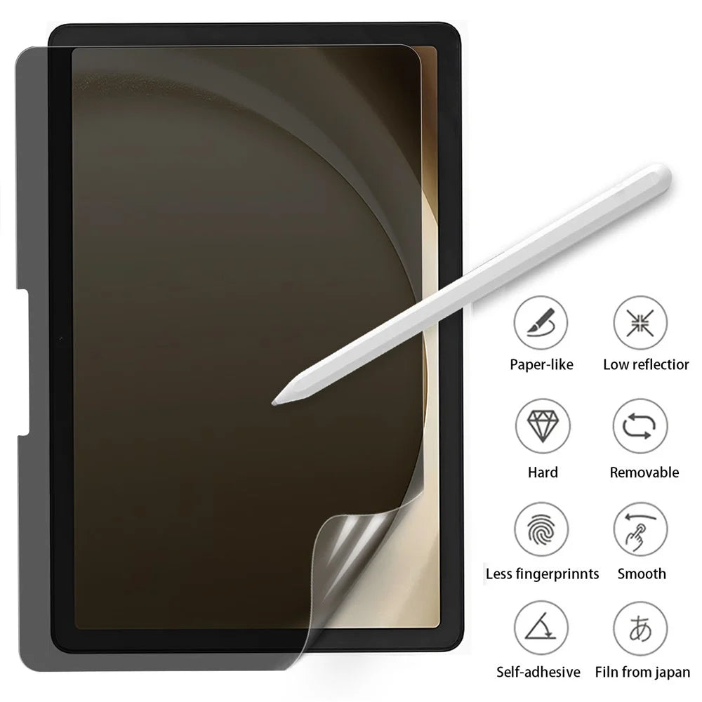 For Samsung Galaxy Tab A11+ / A9+ Privacy Screen Protector Paper-like PET Matte Film - 2