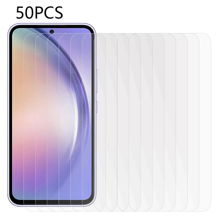 50PCS For Samsung Galaxy A55 5G 0.3mm Thick 2.5D Edge Screen Protector Tempered Glass Film - 1