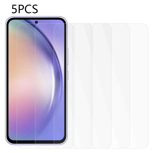 5PCS For Samsung Galaxy A55 5G Protective Screen Film 0.3mm 2.5D Tempered Glass Film - 1