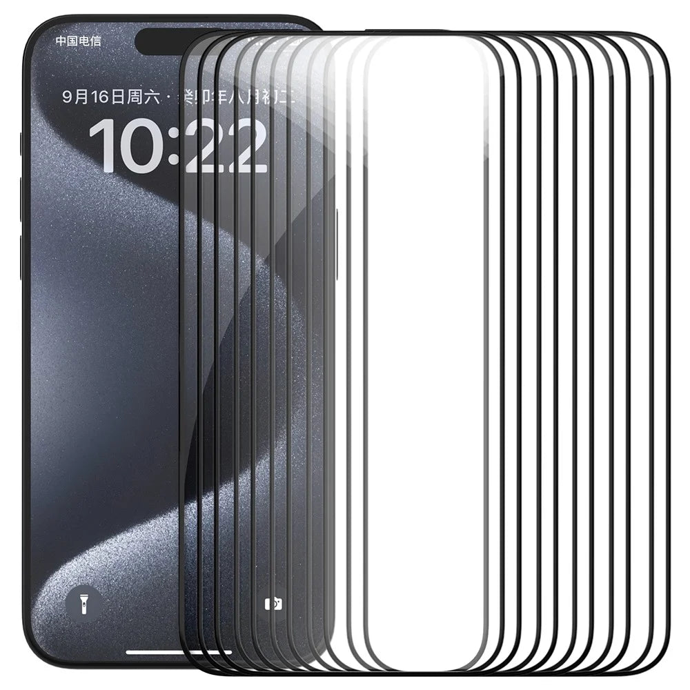 NILLKIN 10Pcs EZ SET Series for iPhone 15 Pro Max Screen Guard AGC Glass Screen Protector - 1