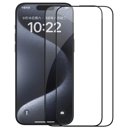 NILLKIN 2Pcs for iPhone 15 Pro EZ SET Series AGC Glass Ultra Clear Screen Protector - 1