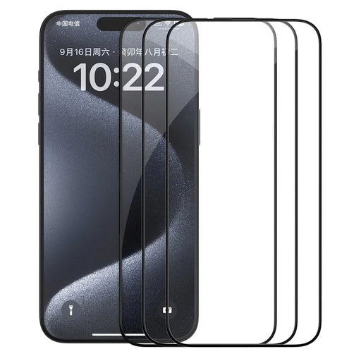 NILLKIN 3Pcs for iPhone 15 Pro EZ SET Series AGC Glass Front Screen Protector - 1